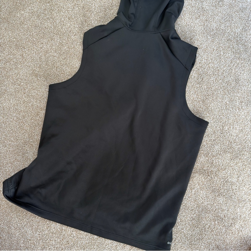 Russell Athletic Mens Black Hooded Vest XL (46-48) Training Fit Zip - Picture 2 of 5